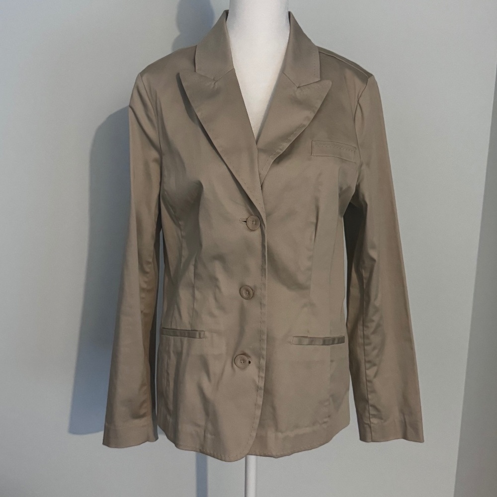 Relativity Tan Cotton Blazer Size 8